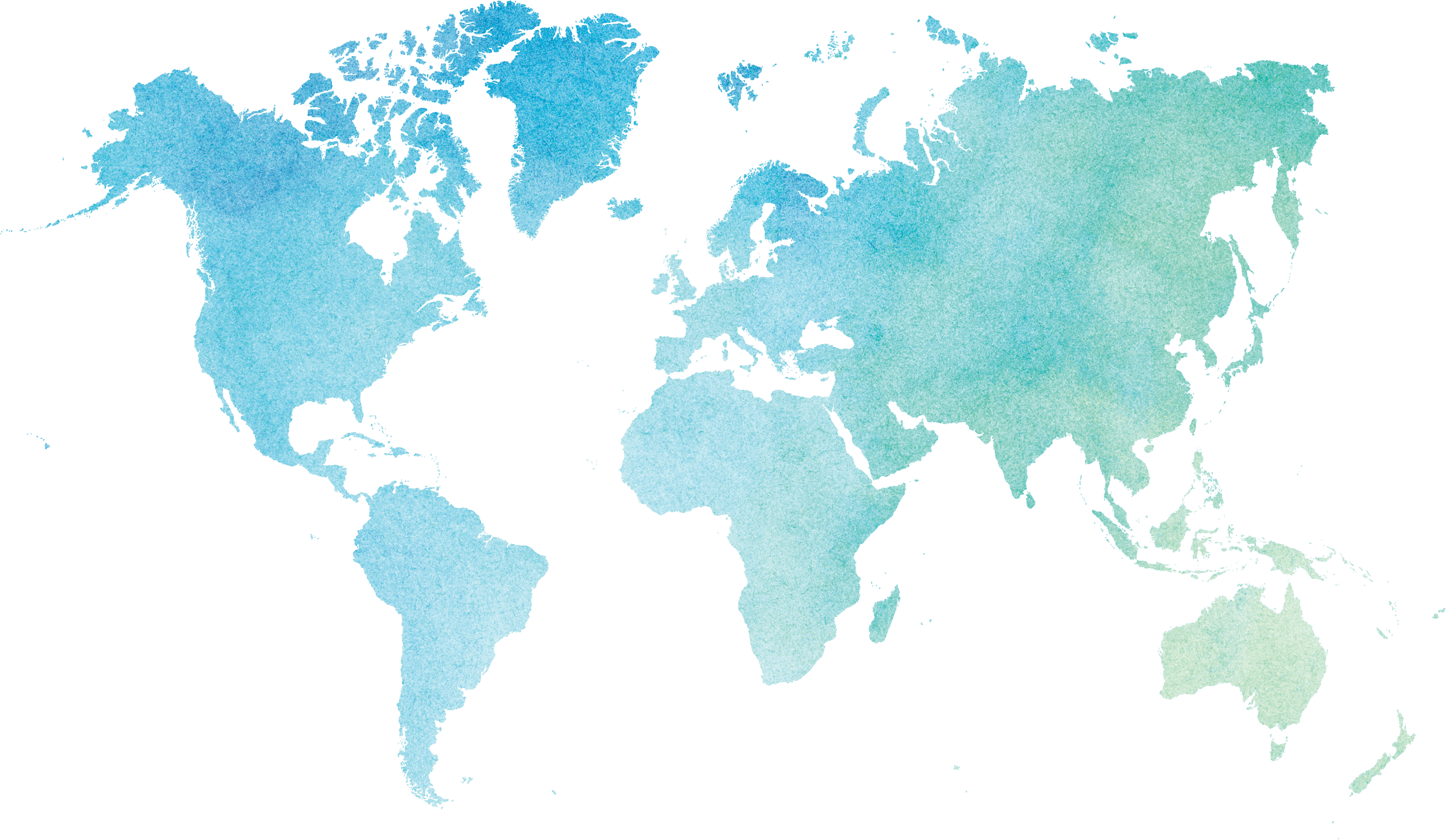 watercolor styled world map